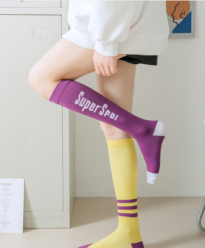 Women Compression Socks Asymmetrical Mandarin Duck Sports Fitness Calf Socks